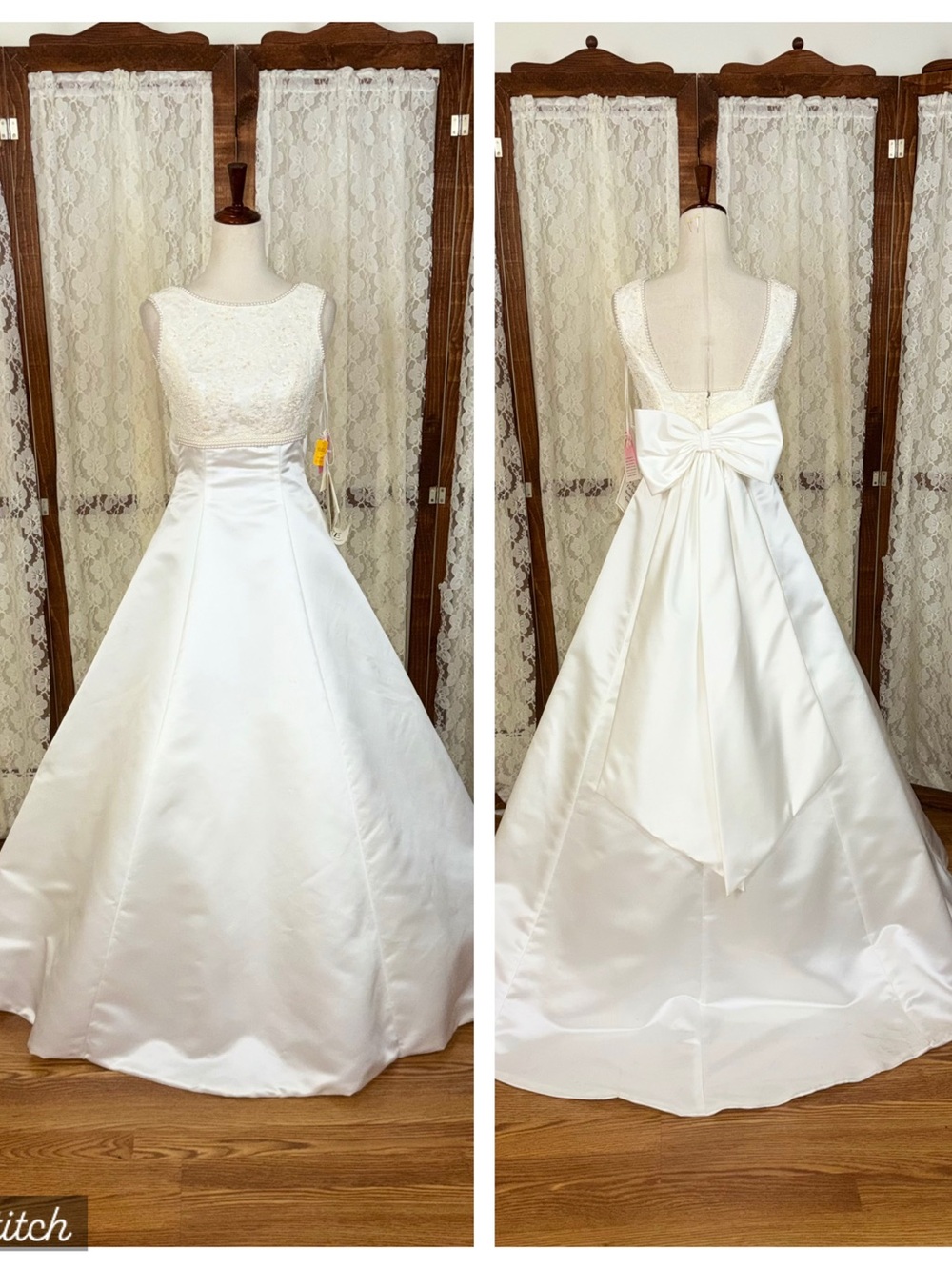 Stunning NEW Vintage 90s Mori Lee Empire Waist Wedding Gown